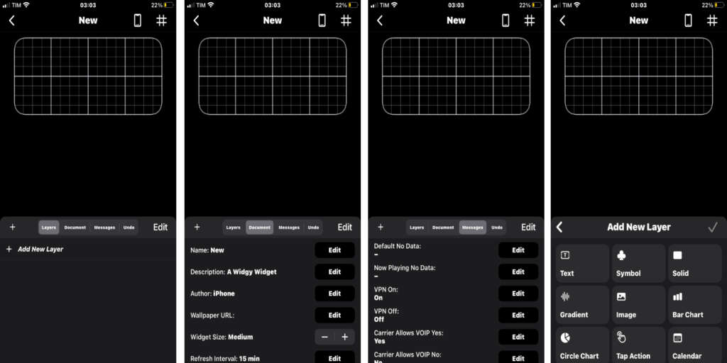 Widget personalizzati su iPhone impostazioni