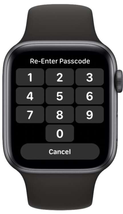 Password complessa su Apple Watch 4