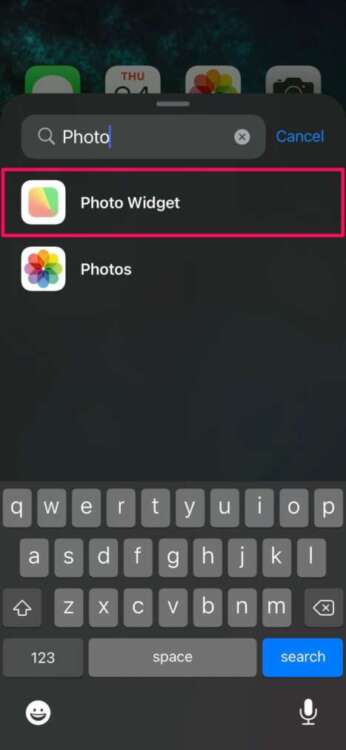 Widget foto iOS 4