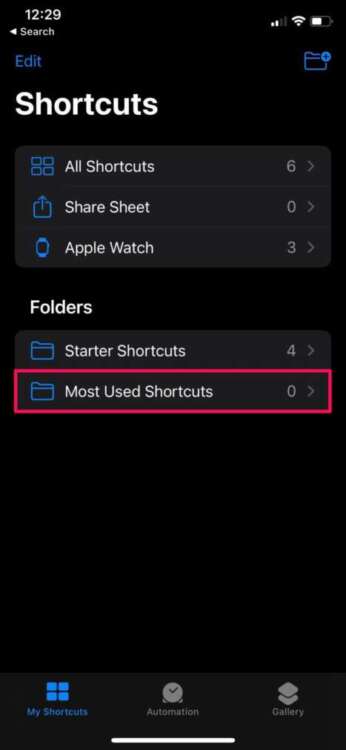 Come organizzare gli shortcuts in cartelle 4