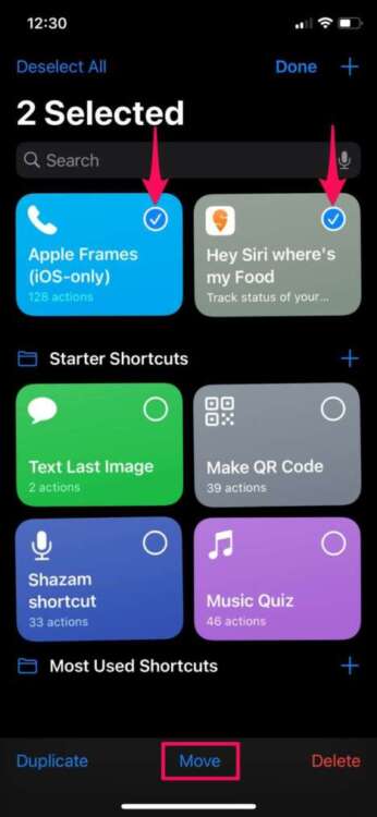 Come organizzare gli shortcuts in cartelle 7