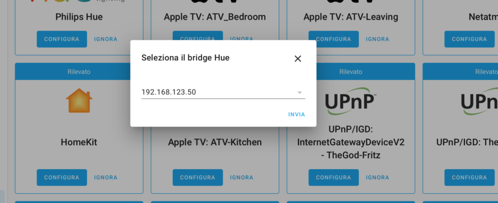 Home Assistant e Philips HUE