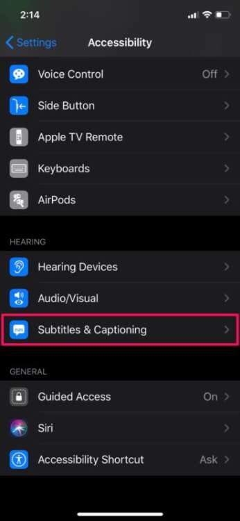 Modificare la dimensione dei sottotitoli su iPhone 2