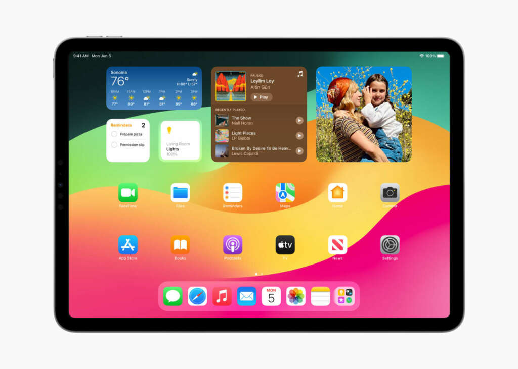 iPadOS 17 widget
