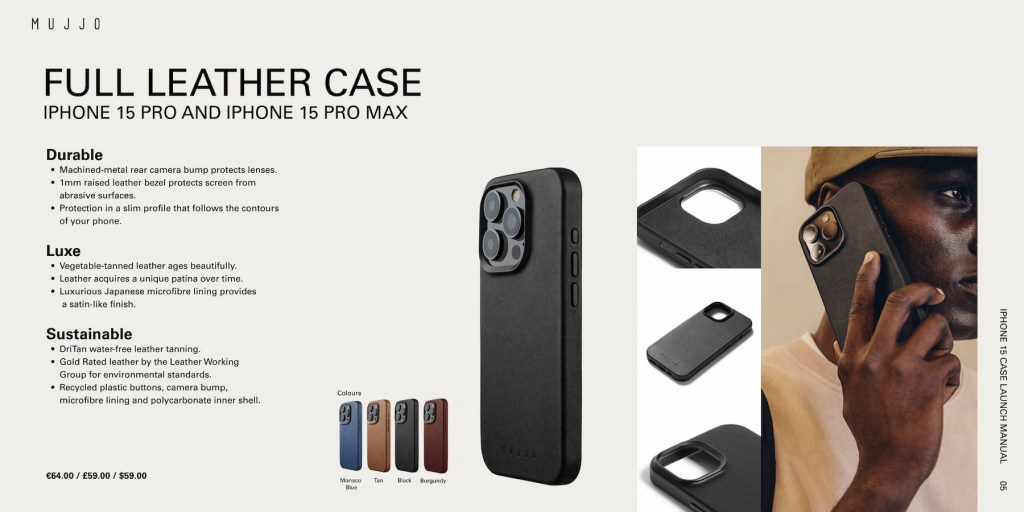 MUJJO iPhone cases leather - scorse - Mr.Apple
